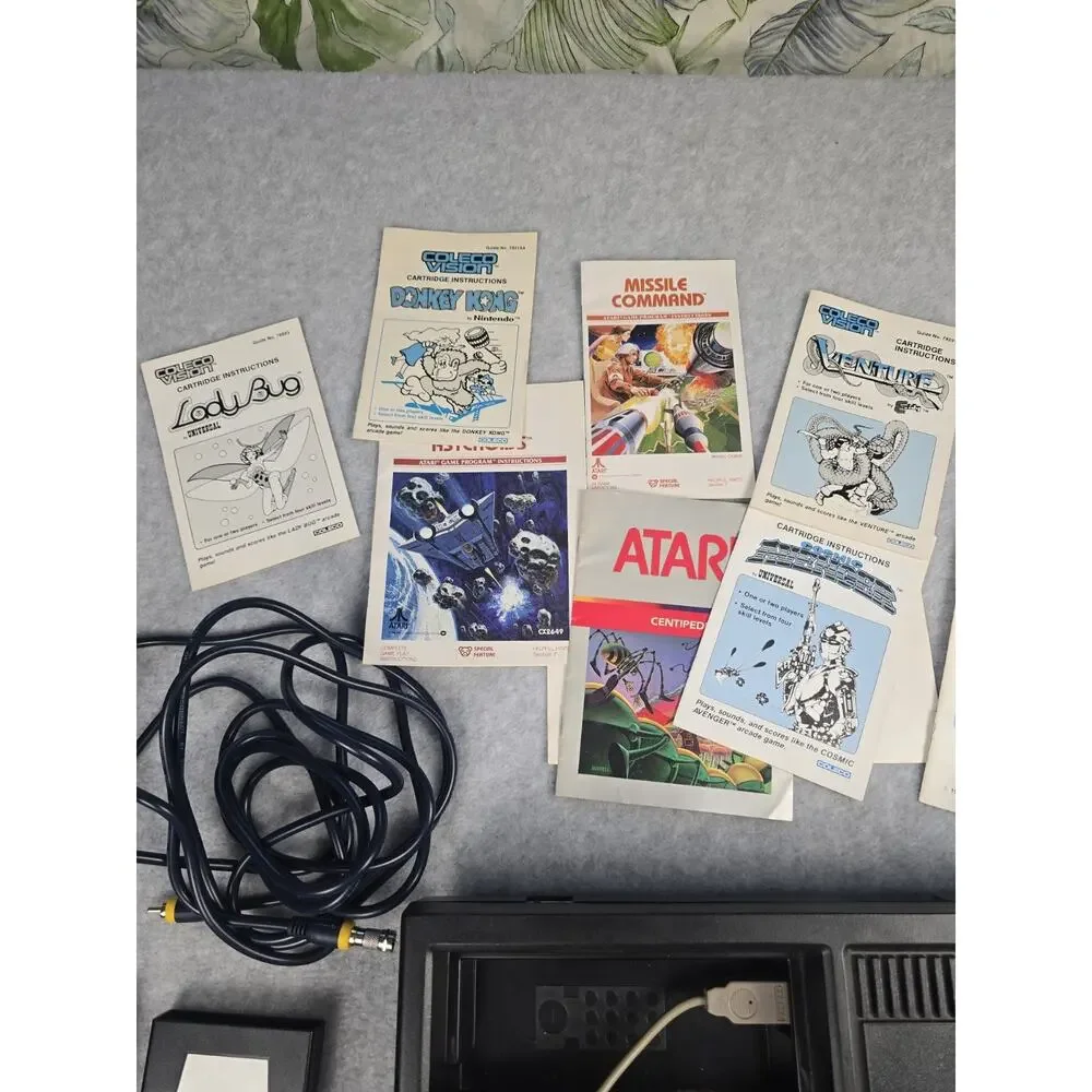Colecovision Video Game Console With Expansion Module 6 Joysticks 8 Games Tested